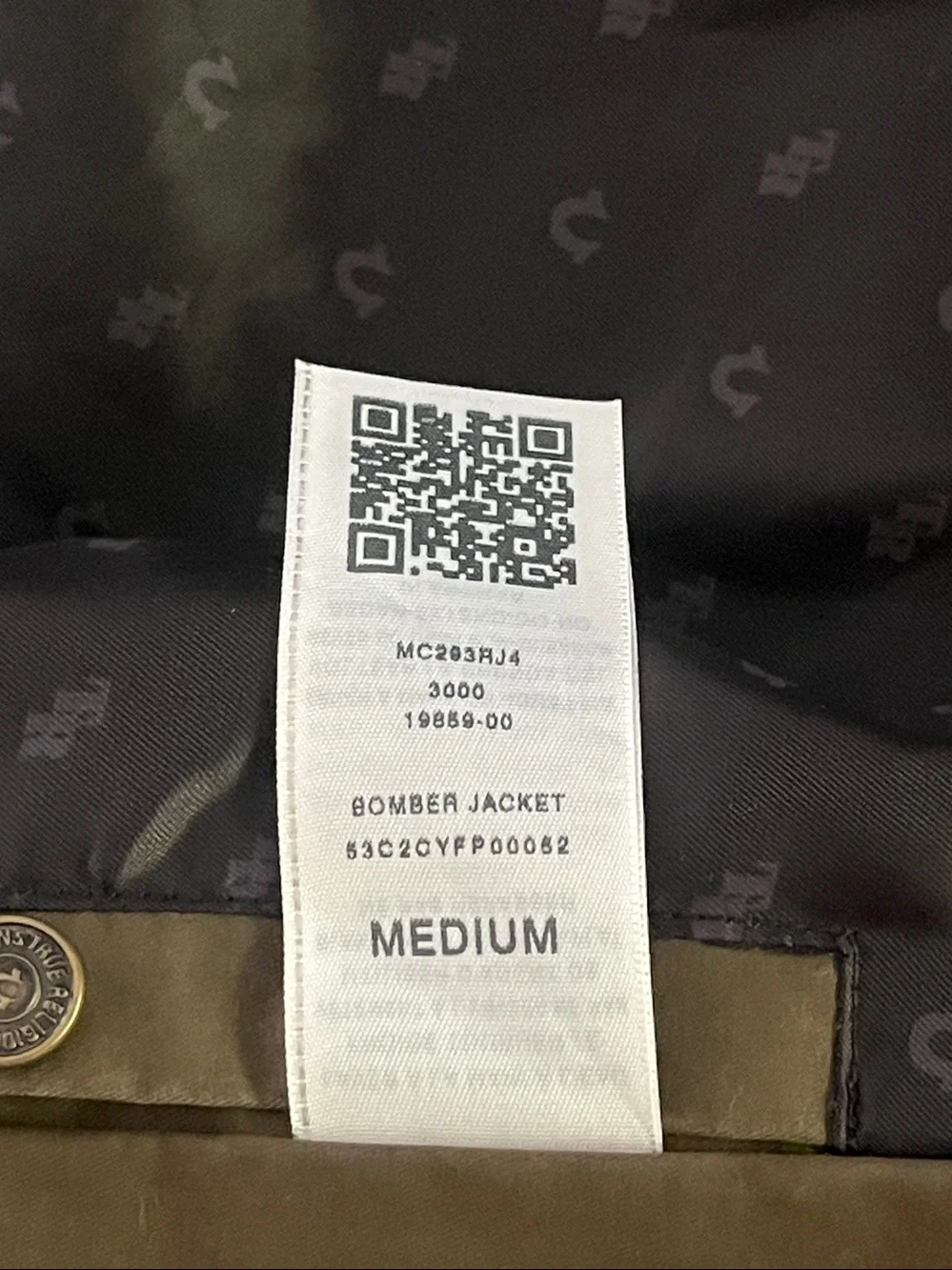 True Religion Waxed Bomber in Military Olive